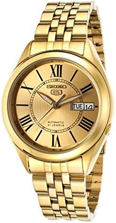 SEIKO Men's Gold Tone 5 Automatic Link Bracelet