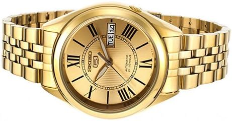 SEIKO Men's Gold Tone 5 Automatic Link Bracelet