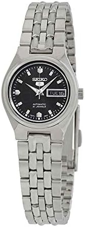 Women Seiko SYMK43 Seiko 5 Seiko 5 Stainless Steel Case and Bracelet Black DIal