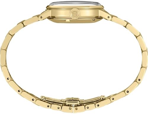 SEIKO Presage Women's Cocktail Time Automatic Watch, White Dial with Diamonds, Stainless Steel Bracelet, 50M Water Resistant