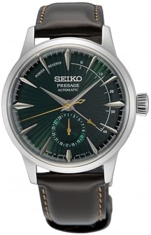 SEIKO SSA459J1,Men Presage,Mechanical,Automatic,Stainless,Silver,Leather,WR,SSA459