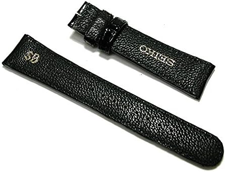 Seiko DD58BW Crocodile Black Men's 19mm Grand Seiko SBGR002 Watch Band