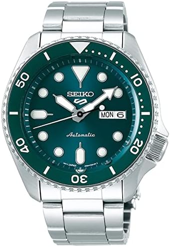 Seiko SRPD61 Men's 5 Sports SKX Sports Style Automatic Mechanical Wristwatch, Limited Edition, Green, green, Bracelet Type