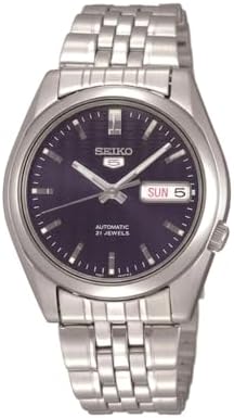 SEIKO Automatic Watch for Men 5-7S Collection | Day/date Calendar, Luminous Hands, Stainless Steel Case & Bracelet, Black Dial, 7S26 Automatic Movement, 30M Water-Resistant