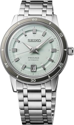 SEIKO Watch for Men - Presage Collection - with Date Calendar, 50M Water Resistance, Screw See-Through Caseback, 39.5mm Case Diameter