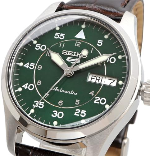 Seiko SRPJ89 Sports Field Suits Style Five Sports Automatic Men's Watch, Made in Japan, Brown Leather, Overseas Model