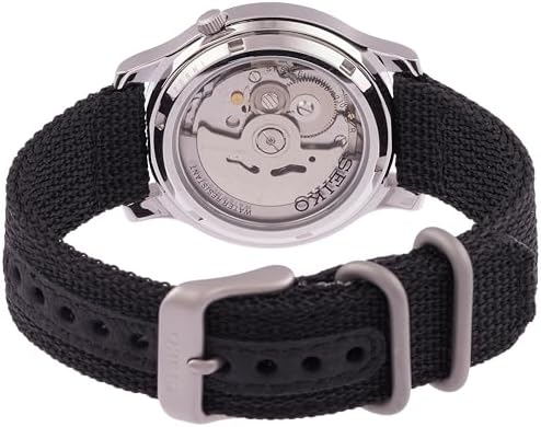 SEIKO Men's 5 Automatic Round Watch Dial Color: Black