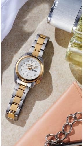SEIKO Women's Automatic Watch - 5 Sports Collection | Stainless Steel, 60-Minute Track - 100M Water Resistant, Date Calendar, 40-Hour Power Reserve