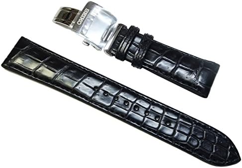 SEIKO 20mm Watch Band Mechanical Pleasage Genuine Belt Crocodile Black SARD005 SARD009 Genuine L07Y017J9 Men's