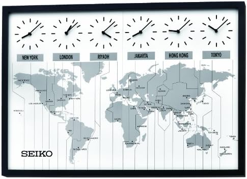 Seiko 24" Classic Six City World Time Wall Clock