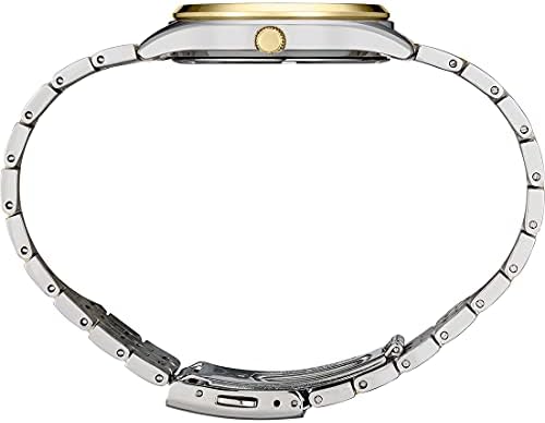 SEIKO Watch for Men - Essentials Collection | Day/date Calendar, Stainless Steel Case/bracelet, 100m Water-Resistant, Gold Hands and Markers