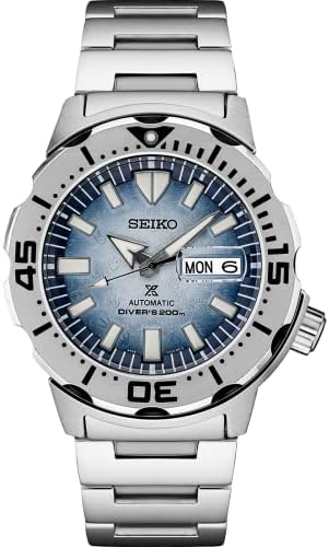 Seiko SRPG57 Men's - Prospex - Automatic Diver Watch, Blue Dial, Stainless Steel, 200M Water Resistant with Day/Date Display