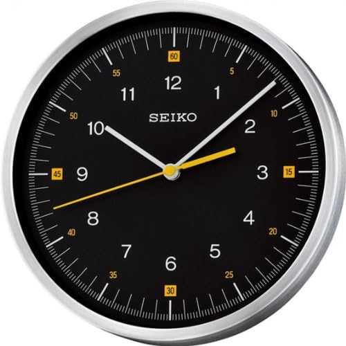 Seiko QXA566J Wall Clock, Black, Modern