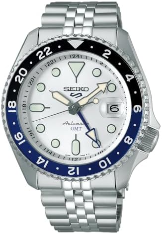 SEIKO Automatic Watch for Men - 5 Sports Collection - Men's Sport Watch, Stainless Steel, GMT Hand - Water-Resistant 100M