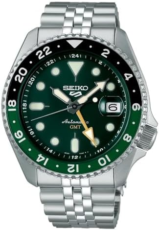 SEIKO 5 Sports SKX GMT Automatic Green Dial Sprite Bezel Men's Watch SSK035