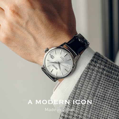 SEIKO Presage Cocktail Time Automatic Watch for Men | Patterned & Gradated Dial, Golden Numerals and Date Calendar, 50m Water-Resistant, 41-Hour Power Reserve