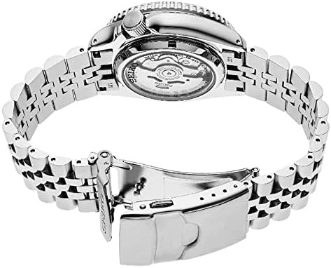 Seiko SSK005 Automatic Watch for Men - 5 -Sports - Orange Dial with Date Calendar and Luminous Hands & Markers and Gray GMT Bezel, 100m Water-Resistant