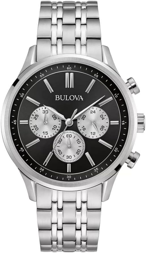 Bulova Classic Chronograph Quartz Black Dial Men's Watch 96A295