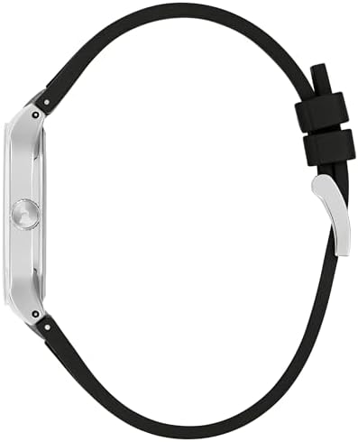 Bulova Millennia Latin Grammy Special Edition Silver Dial Black Rubber Strap Watch 35mm - 96A335