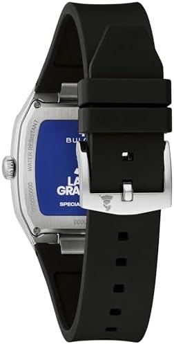 Bulova Millennia Latin Grammy Special Edition Silver Dial Black Rubber Strap Watch 35mm - 96A335