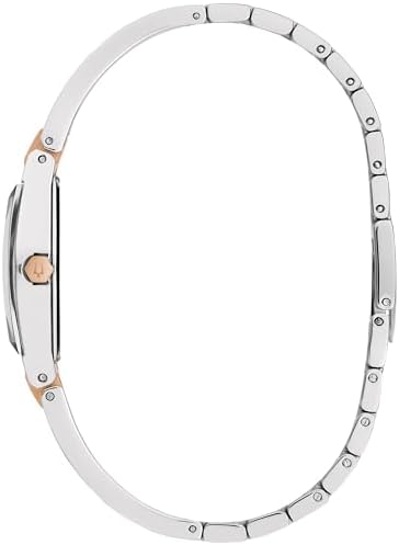 Bulova Modern Gemini Diamond Black Dial and Two-Tone Bangle Watch 22.5mm - 98P216