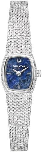 Bulova Goddess of Time Blue Sodalite Dial Stainless Steel Mesh Bracelet Watch 17mm - 96L343