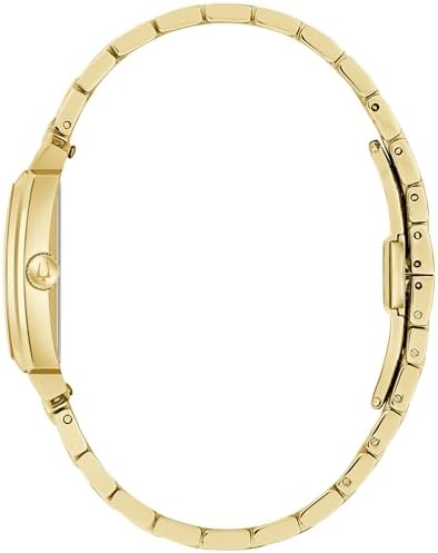 Bulova Sutton White Dial Gold-Tone Bracelet Watch 25mm - 97L186