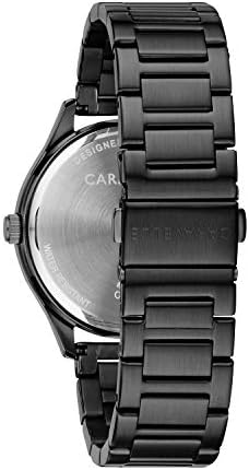 Caravelle by Bulova Men's min/ Max Quartz Black Ion Plated Stainless Steel 24 Hour Subdial Watch, Deep Blue Dial Style: 45C116