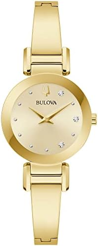 Bulova Marc Anthony Ladies Modern Diamond Stainless Steel Bangle Bracelet Watch
