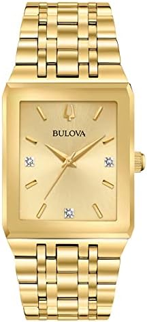 Bulova Men's Modern Quadra Watch 97D120, Yellow, One Size, 97D120-AMZUK