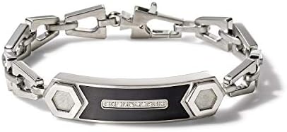 Bulova Mens Precisionist Stainless Steel Tuning Fork Chain Link ID Bracelet