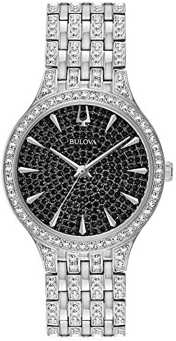 Bulova Crystal Quartz Ladies Watch, Stainless Steel , Silver-Tone (Model: 96L273)