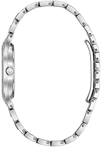 Bulova Crystal Quartz Ladies Watch, Stainless Steel , Silver-Tone (Model: 96L273)