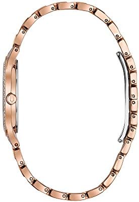 Bulova Ladies' Crystal Phantom Rose Gold Tone Stainless Steel 2-Hand Quartz Watch, 440 Crystals and Pave Dial Style: 98L235