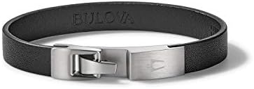 Bulova Jewelry Men's Classic Leather Strap Bracelet