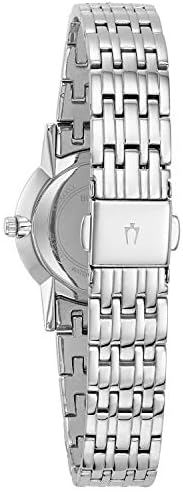 Bulova Ladies' Petite Classic Stainless Steel 2-Hand Quartz Watch, White Mother-of-Pearl, 27mm Style: 96P175