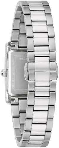 Bulova Ladies' Classic Diamond Two-Tone Stainless Steel 3-Hand Quartz Watch, Rectangle