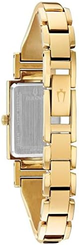 Bulova Ladies' Classic Diamond Dial Quartz Stainless Steel Watch, Rectangle, Mother-of-Pearl
