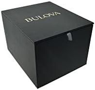 Bulova Men's Classic Dress 6-Hand Multi-Function Day/Date Quartz Watch, Black Patterned Dial, 43mm