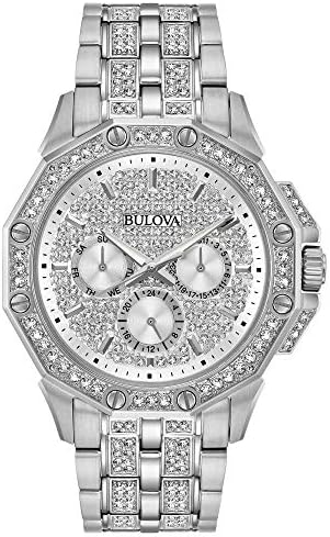 Bulova Men's Crystal Octava Chronograph Quartz Watch, Pave Crystal Dial