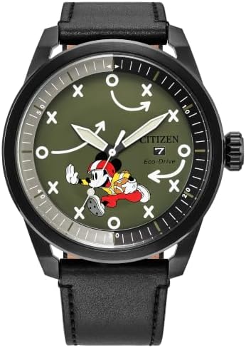 CITIZEN Men's Eco-Drive Mickey Sport: 44mm Gray Case (AW1739-02W)