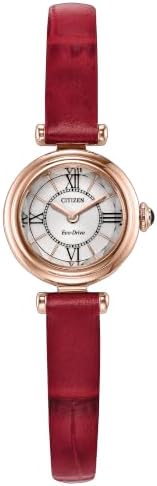 CITIZEN Ladies Eco-Drive Fio: 18mm Gold-Tone Case & Red Strap (EG7087-03A)