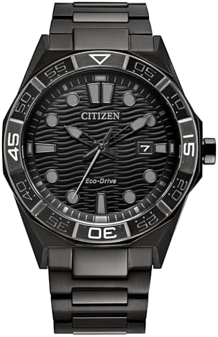CITIZEN Men's Eco-Drive Brycen Black Dial Black Ion-Plated Stainless Steel Watch 42mm - AW1855-52E
