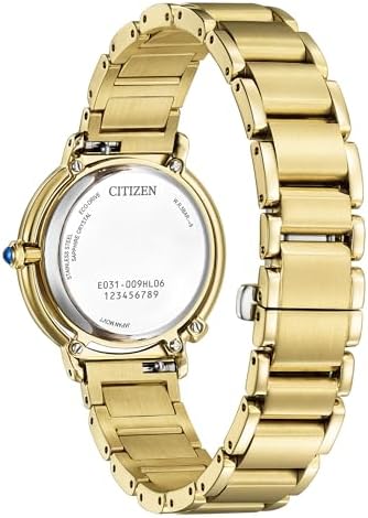 CITIZEN Eco-Drive L Arcly Diamond Blue Dial Gold-Tone Limited Edition Watch 31mm - EM1099-57L