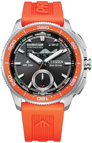 CITIZEN Men's Eco-Drive WaveTracker: 42mm Silver-Tone Stainless Steel Case with a BENEBiOL Strap & Black Sunray Dial - MIP LCD Display (Style: JV3000-13E)
