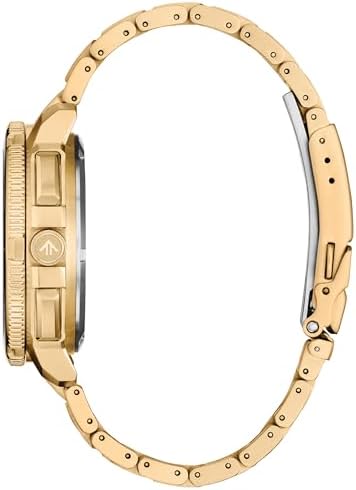 CITIZEN Men's Eco-Drive WaveTracker: 42mm Light Gold-Tone Stainless Steel Case with a Black Sunray Dial & MIP LCD Display (Style: JV3002-51E)
