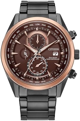 CITIZEN Eco-Drive Sprot Luxury Atomic Timekeeping Red Dial Gray Stainless Steel ...
