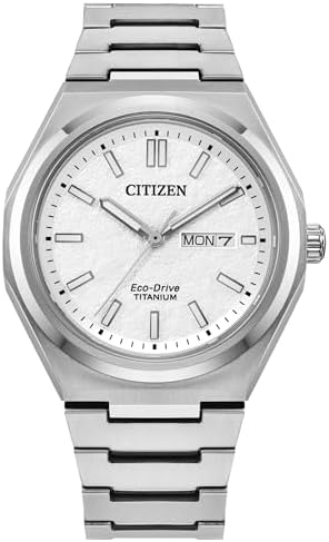 CITIZEN Men's Eco-Drive Zenshin Three-Hand White Dial Super Titanium Watch 39mm ...
