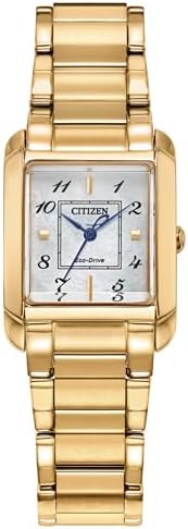 Citizen Bianca White Dial Gold-Tone Stainless Steel Bracelet Watch 22mm - EW5602-57D