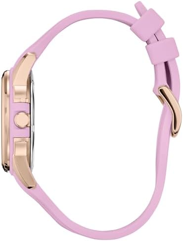 CITIZEN Ladies Eco-Drive Veya, 33.4mm Rose Gold-Tone Stainless Steel Case with a Pink Silicone Strap & Silver-White Dial (Style: FE1263-01A)
